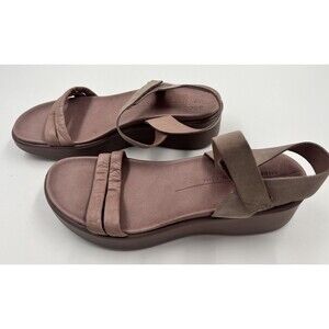 ECCO Sandals Womens SZ 10-10.5 Strappy Leather Ankle Strap Comfortable Purple